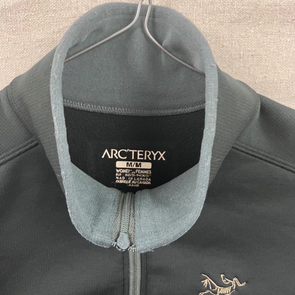 Arc'teryx Rho LT Pullover Med Black Polartec Power Stretch Quarter Zip Fleece - Picture 3 of 7